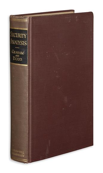 (ECONOMICS.) Graham, Benjamin; and Dodd, David L. Security Analysis.